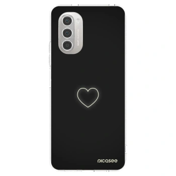 Picasee silikónový prehľadný obal pre Motorola Moto G51 - Heart