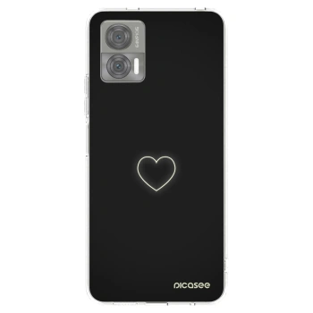 Picasee silikónový prehľadný obal pre Motorola Edge 30 Neo - Heart