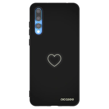 Picasee silikónový čierny obal pre Huawei P20 Pro - Heart