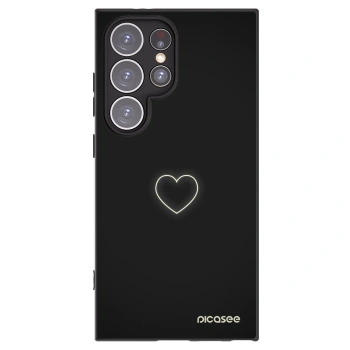 Picasee silikónový čierny obal pre Samsung Galaxy S24 Ultra S928B 5G - Heart