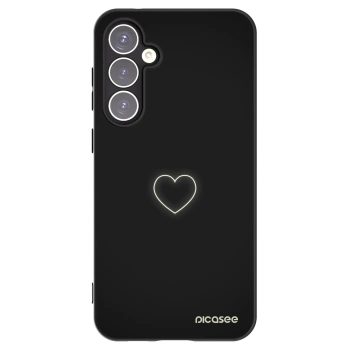 Picasee silikónový čierny obal pre Samsung Galaxy S23 FE S711B - Heart