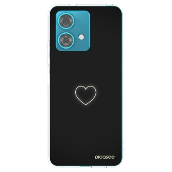 Picasee silikónový prehľadný obal pre Motorola Edge 40 Neo - Heart
