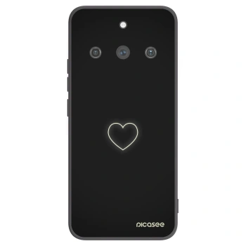Picasee silikónový čierny obal pre Realme 11 Pro+ - Heart