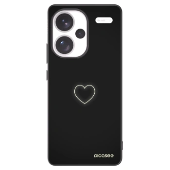 Picasee silikónový čierny obal pre Xiaomi Redmi Note 13 Pro+ 5G - Heart