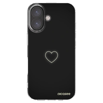 Picasee silikónový prehľadný obal pre Apple iPhone 16 - Heart