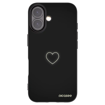 Picasee silikónový čierny obal pre Apple iPhone 16 - Heart