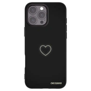 Picasee silikónový čierny obal pre Apple iPhone 16 Pro Max - Heart