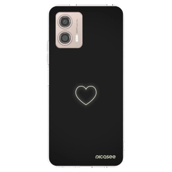 Picasee silikónový prehľadný obal pre Motorola Moto G53 5G - Heart
