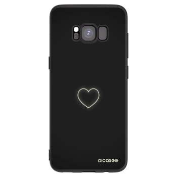 Picasee silikónový čierny obal pre Samsung Galaxy S8 G950F - Heart
