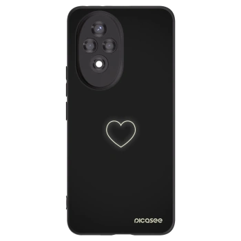 Picasee silikónový čierny obal pre Honor 200 Pro 5G - Heart