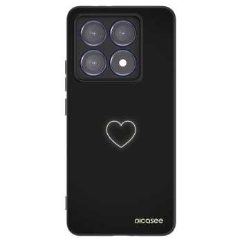 Picasee silikónový čierny obal pre Xiaomi 14T Pro - Heart