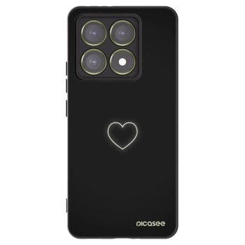 Picasee silikónový čierny obal pre Xiaomi 14T - Heart