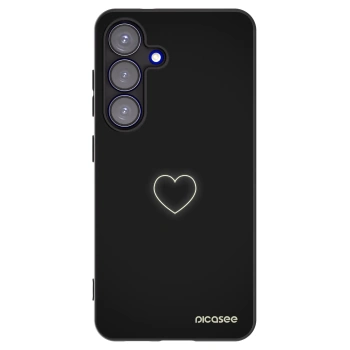Picasee silikónový čierny obal pre Samsung Galaxy S25 5G - Heart