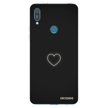 Picasee silikónový prehľadný obal pre Huawei Y7 2019 - Heart