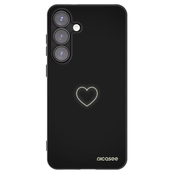 Picasee silikónový čierny obal pre Samsung Galaxy S25+ 5G - Heart