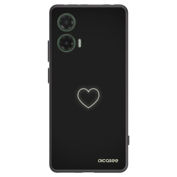 Picasee silikónový čierny obal pre Motorola Moto G35 5G - Heart