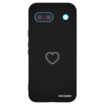 Picasee silikónový čierny obal pre Google Pixel 8a - Heart