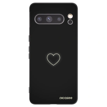 Picasee silikónový čierny obal pre Google Pixel 8 Pro - Heart