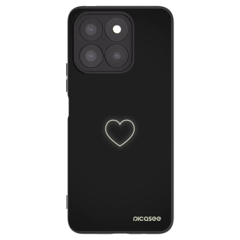 Picasee silikónový čierny obal pre Honor X8c - Heart