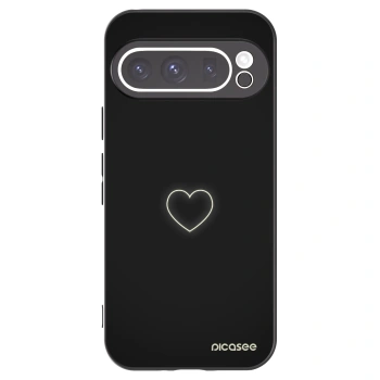 Picasee silikónový čierny obal pre Google Pixel 9 Pro - Heart
