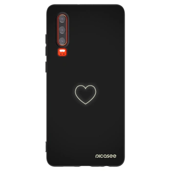 Picasee silikónový čierny obal pre Huawei P30 - Heart