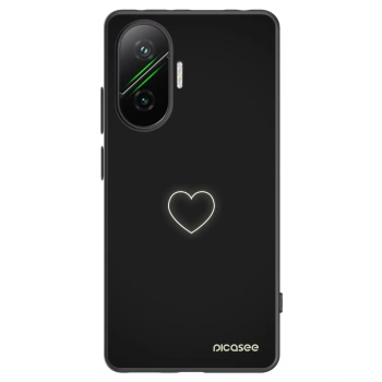 Picasee silikónový čierny obal pre Xiaomi Poco F7 5G - Heart
