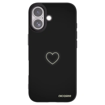 Picasee silikónový čierny obal pre Apple iPhone 17 - Heart
