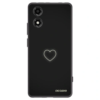 Picasee silikónový čierny obal pre Motorola Moto E14 - Heart