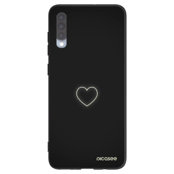Picasee silikónový čierny obal pre Samsung Galaxy A70 A705F - Heart