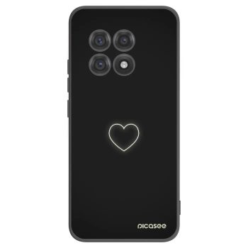 Picasee silikónový čierny obal pre OnePlus 13R 5G - Heart