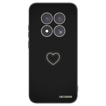 Picasee silikónový čierny obal pre Xiaomi Redmi Note 15 Pro 4G - Heart