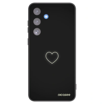 Picasee silikónový čierny obal pre Samsung Galaxy S25 FE 5G - Heart