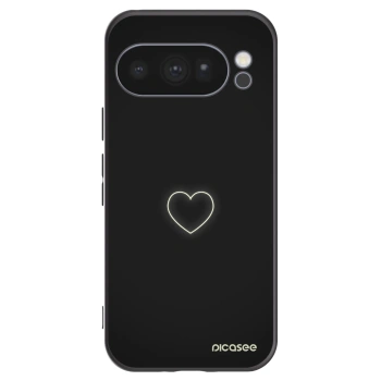 Picasee silikónový čierny obal pre Google Pixel 10 Pro - Heart