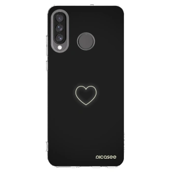 Picasee silikónový prehľadný obal pre Huawei P30 Lite - Heart