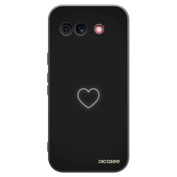 Picasee silikónový čierny obal pre Google Pixel 10a - Heart