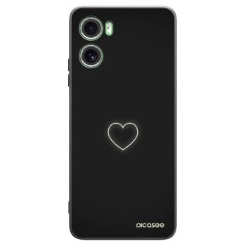 Picasee silikónový čierny obal pre Motorola Moto G06 - Heart