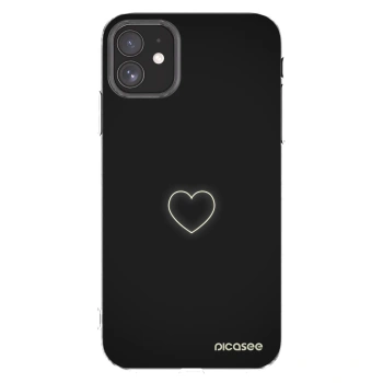 Picasee silikónový prehľadný obal pre Apple iPhone 11 - Heart