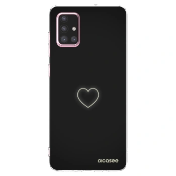 Picasee silikónový prehľadný obal pre Samsung Galaxy A71 A715F - Heart