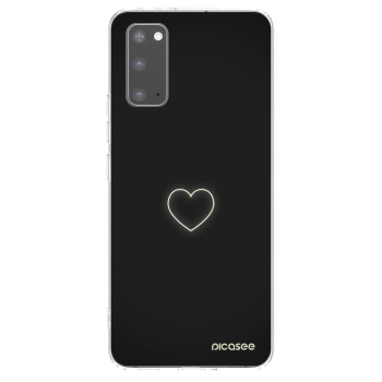 Picasee silikónový prehľadný obal pre Samsung Galaxy S20 G980F - Heart