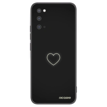 Picasee silikónový čierny obal pre Samsung Galaxy S20 G980F - Heart