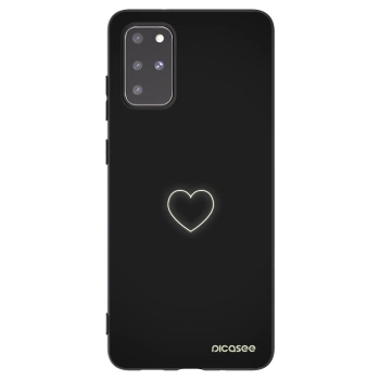 Picasee silikónový čierny obal pre Samsung Galaxy S20+ G985F - Heart