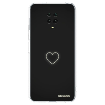 Picasee silikónový prehľadný obal pre Xiaomi Redmi Note 9 Pro - Heart