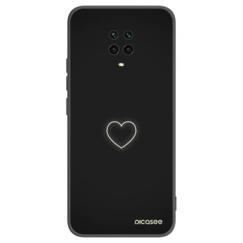 Picasee silikónový čierny obal pre Xiaomi Redmi Note 9 Pro - Heart