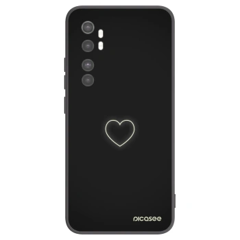 Picasee silikónový čierny obal pre Xiaomi Mi Note 10 Lite - Heart