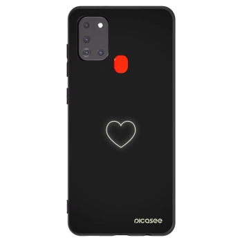 Picasee silikónový čierny obal pre Samsung Galaxy A21s - Heart
