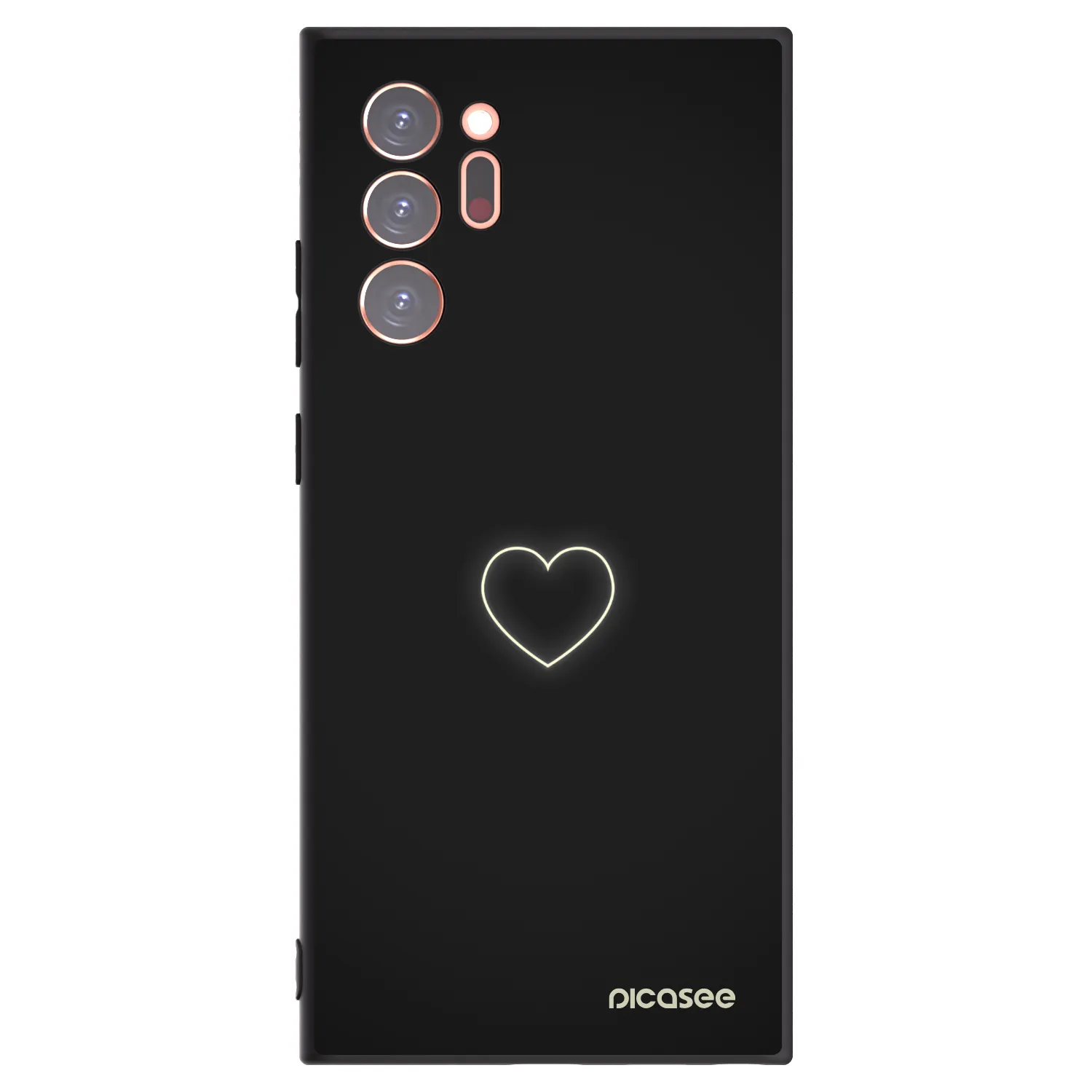 Picasee silikónový čierny obal pre Samsung Galaxy Note 20 Ultra - Heart