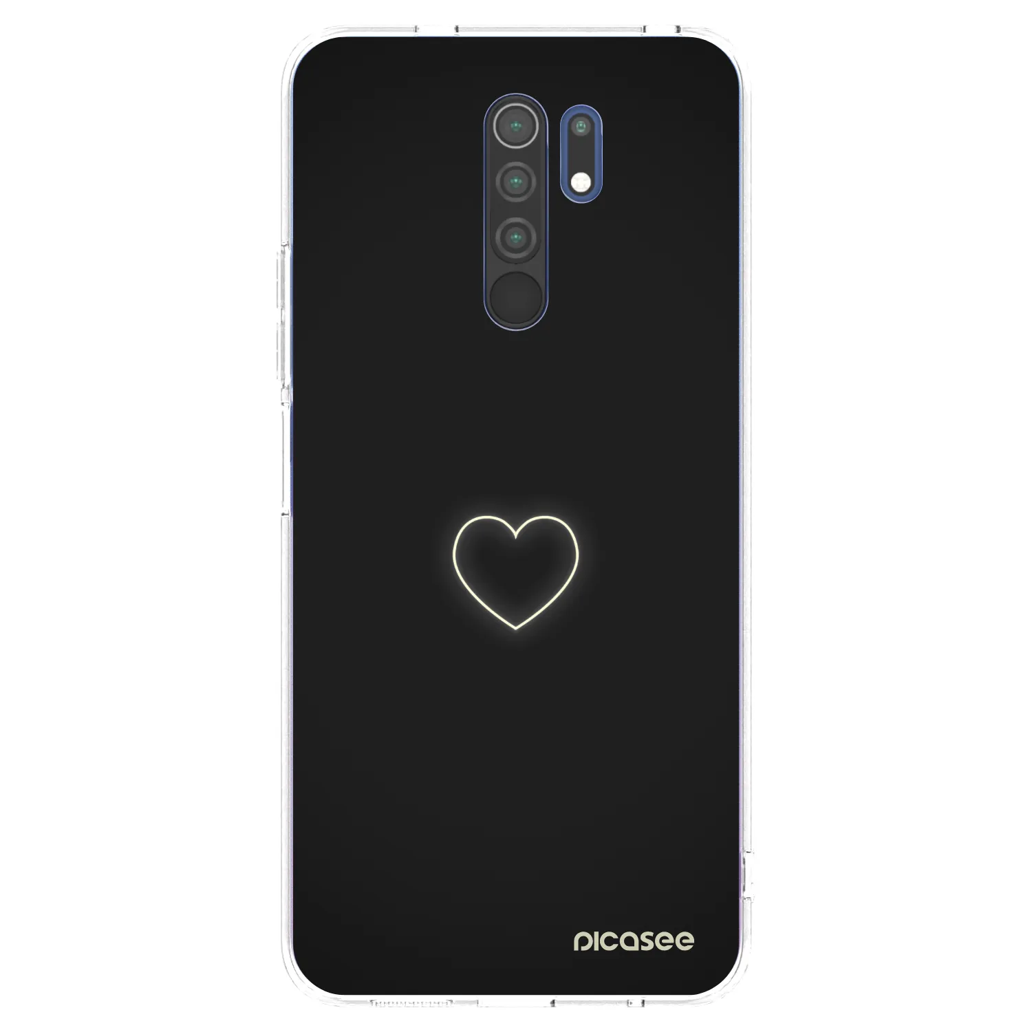 Silikónový prehľadný obal pre Xiaomi Redmi 9 - Heart
