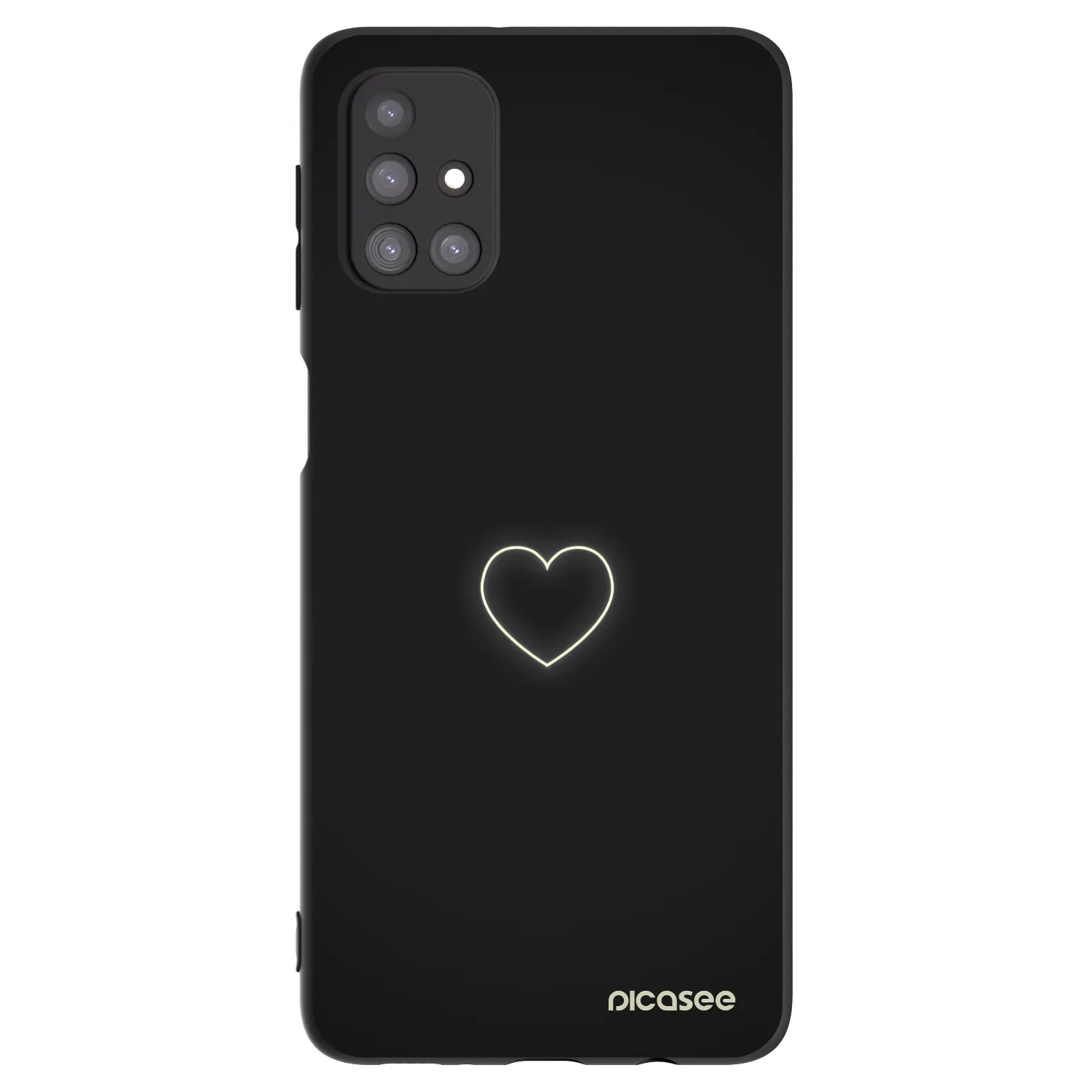 Picasee silikónový čierny obal pre Samsung Galaxy M31s - Heart