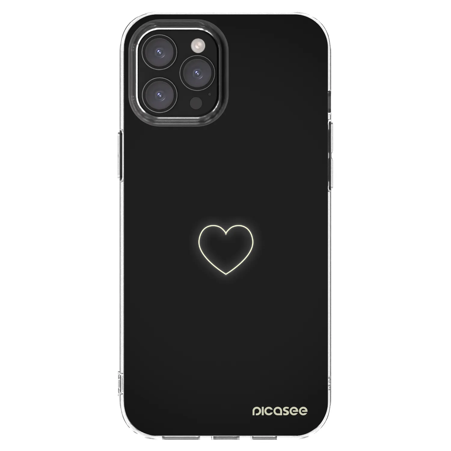 Silikónový prehľadný obal pre Apple iPhone 12 Pro Max - Heart