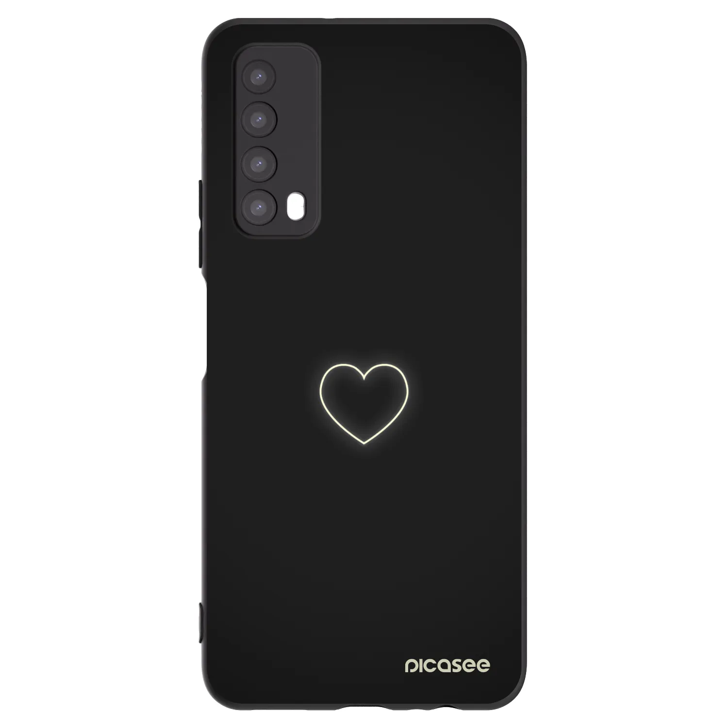 Silikónový čierny obal pre Huawei P Smart 2021 - Heart